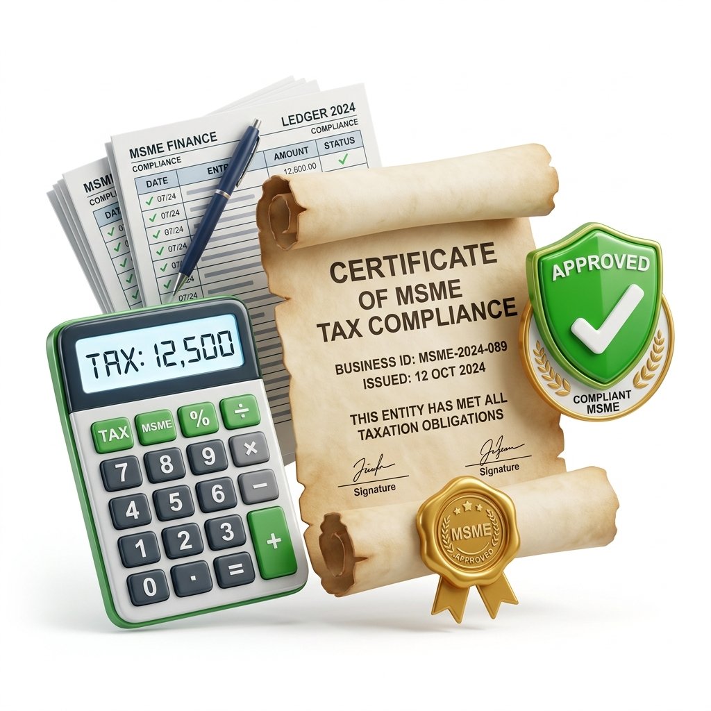 MSME & Taxation 3D Graphic